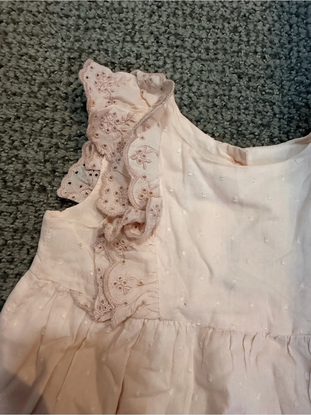 GAP Pink and Cream Baby Romper with Knit Cardigan Set